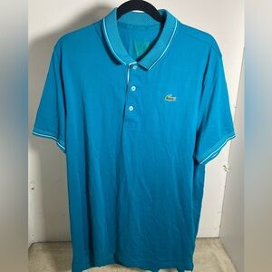 Lacoste Sport Ryder Cup 2018 Golf Polo Shirt XXL Turquoise Blue